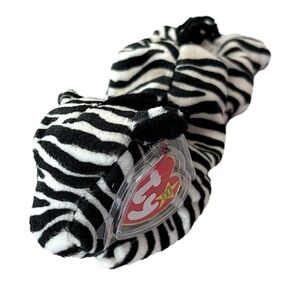Vintage Y2K Ziggy The Zebra Beanie Baby Plushie Toy Collectible 1995 PVC Pellets